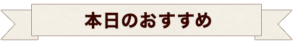 本日のおすすめ